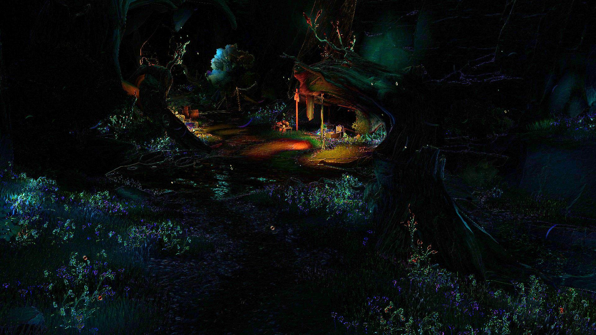 Magnified difference between original and optimized lighting